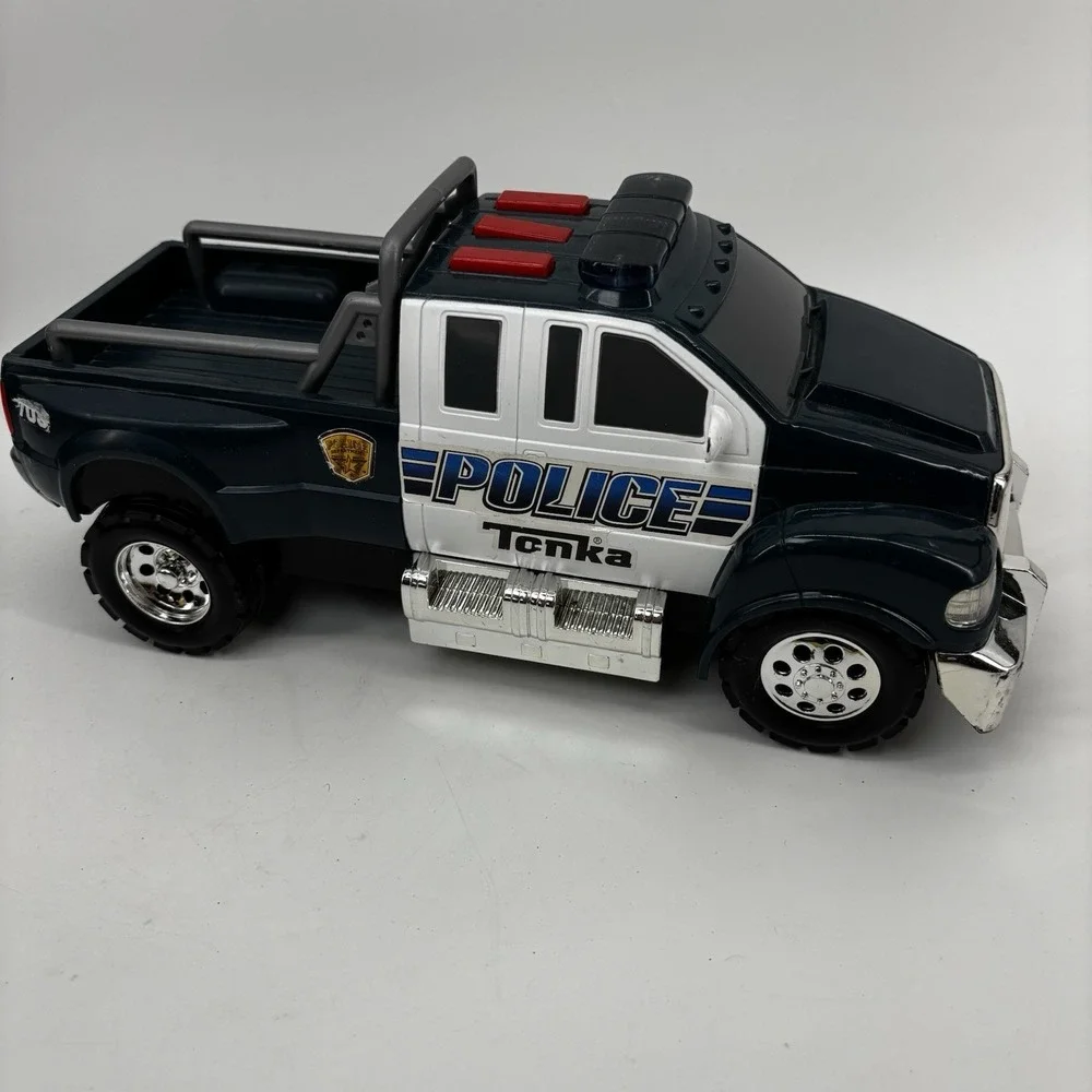 Tonka Rescue Force Police Pickup Truck Tested Works